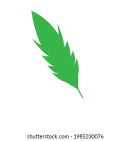 flat or minimalist leaf illustration