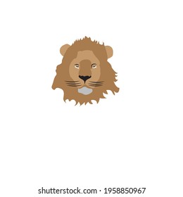 flat or minimalist lion vector illustration