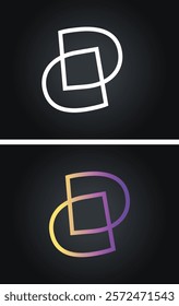 Flat minimalist logo design isolated on white background