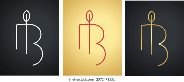 Flat minimalist logo design isolated on white background
