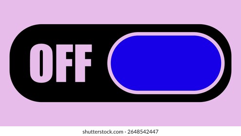 Flat minimalist off slider icon in outline style, vector EPS 10 format. Depicts a disabled toggle switch, ideal for app settings, user interface controls, dashboard elements, web interaction component