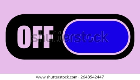 Flat minimalist off slider icon in outline style, vector EPS 10 format. Depicts a disabled toggle switch, ideal for app settings, user interface controls, dashboard elements, web interaction component