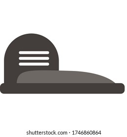 Flat Minimalist Style Grave Filled Icon