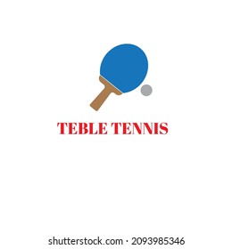 Flat or minimalist table tennis tournament logo or sports logo