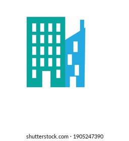flat or minimalist vector building logo