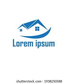 flat or minimalist vector building or real estate logo or icon or clipart