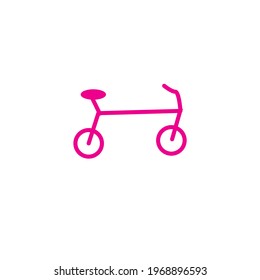 flat or minimalist vector bycycle illustration or logo