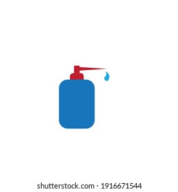 Flat or minimalist vector handwash or sanitizer logo or image