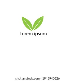 flat or minimalist vector leaf logo or organic logo