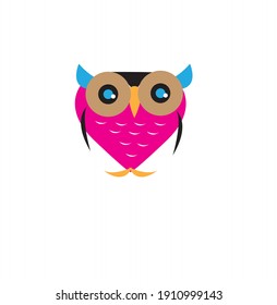 Flat or minimalist vector owl
