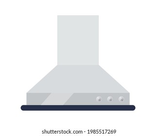 Diseño empresarial de plantillas de vector minimalistas planas. Cubierta de cocina. Ilustración vectorial plana del capó de cocina gris con ejemplo texto y precio en fondo azul.