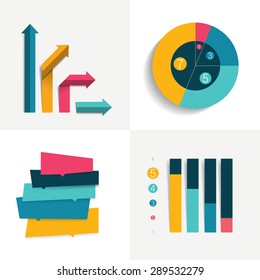 Flat minimalistic infographics elements. Vector design.