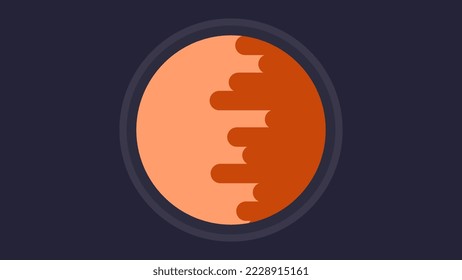 Vector de planeta de venus plano y minimalista