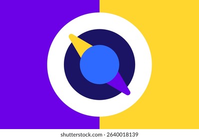 flat minimalize background with compass style
