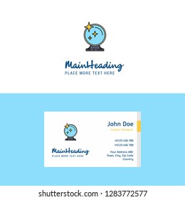 Flat Mirror  Logo and Visiting Card Template. Busienss Concept Logo Design