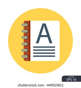 Flat mobile app reminder icon with rounded background 