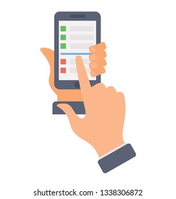 Flat mobile communication icon vector, user interface 