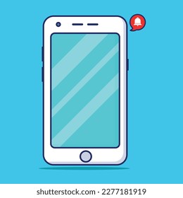 Flat Mobile Phone Cartoon Vector Illustration, Mobile Phone Vector Icon free vector Smartphone Cartoon Illustration