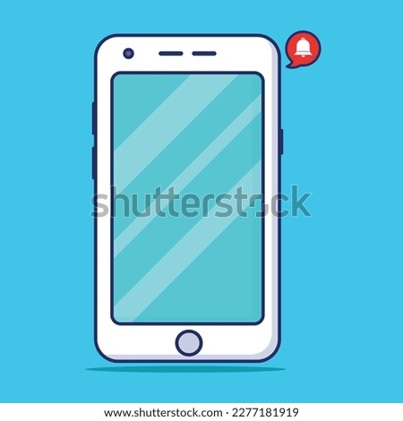 Flat Mobile Phone Cartoon Vector Illustration, Mobile Phone Vector Icon free vector Smartphone Cartoon Illustration