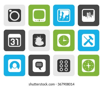 Flat Mobile Phone and Computer icon - Vector Icon Set