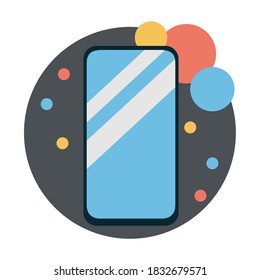 Flat mobile phone icon. Flat cartoon vector. Customer support, call center, management