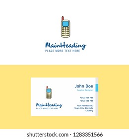 Flat Mobile phone Logo and Visiting Card Template. Busienss Concept Logo Design