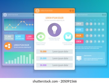 Flat Mobile UI Design