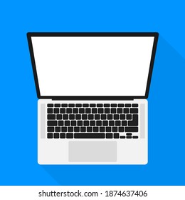 Flat mock up laptop for web site design. Awesome mock up laptop, great design for any purposes.