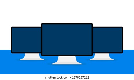 Un portátil plano para burlarse del diseño del sitio web. Impresionante maqueta portátil, gran diseño para cualquier propósito.