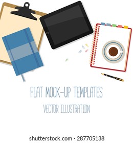Flat mockups for  design and infographics