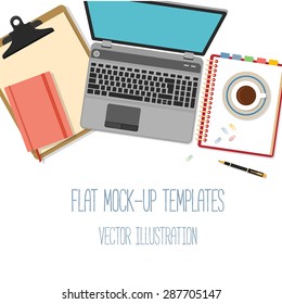 Flat mockups for  design and infographics