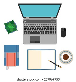 Flat mockups for  design and infographics