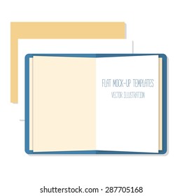 Flat mockups for website design