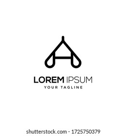  flacher, moderner abstrakter Brief als Logo-Designvektor