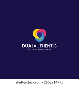Design moderno e plano do logotipo abstrato