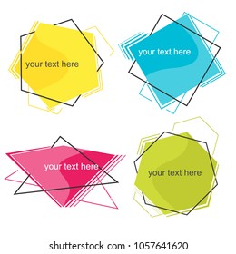 Flat Modern Abstract Template For Text