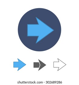 flat modern arrow