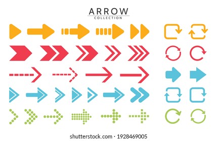 Flat Modern Arrow Vector Png Colorful Stock Vector (Royalty Free ...