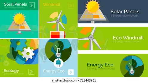 Flat modern banners, vector illustration