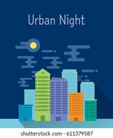 Flat modern building vector infographics