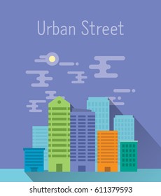 Flat modern building vector infographics