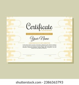 flat modern certificate of achievement template