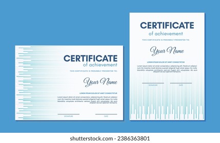 flat modern certificate of achievement template