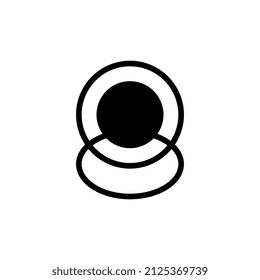flat modern circle logo design