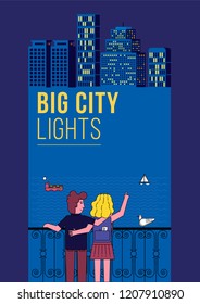 Flat Modern City Illustration