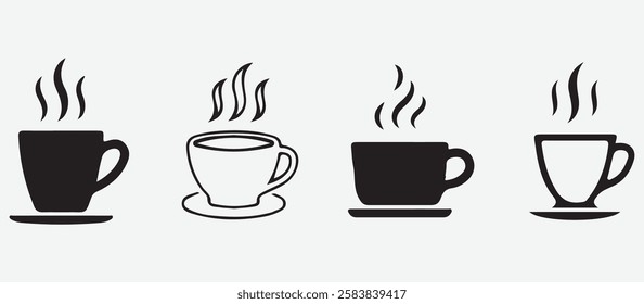 Flat and Modern Coffee Mug Symbol for Digital and Print Use