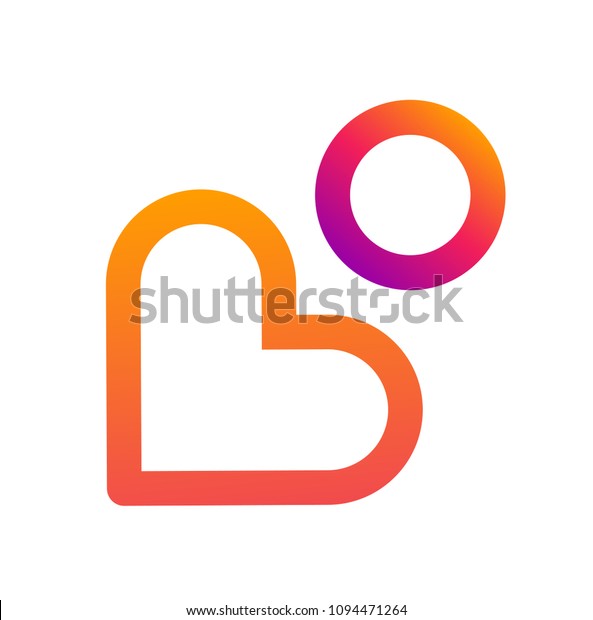 Flat Modern Colorful B Letter Heart Stock Vector (Royalty Free ...