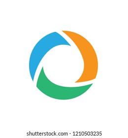 Flat and Modern Colorful Circle Logo