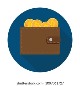 Flat modern design concept of bitcoin cryptocurrency technology, mining, e-wallet. EPS10