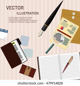 Flat modern design concept for project management website banner.vector illustration